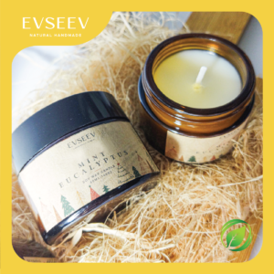 Scented Candle Frangrance Eucalyptus, Pepermint Hadiah Scent Aromatherapy